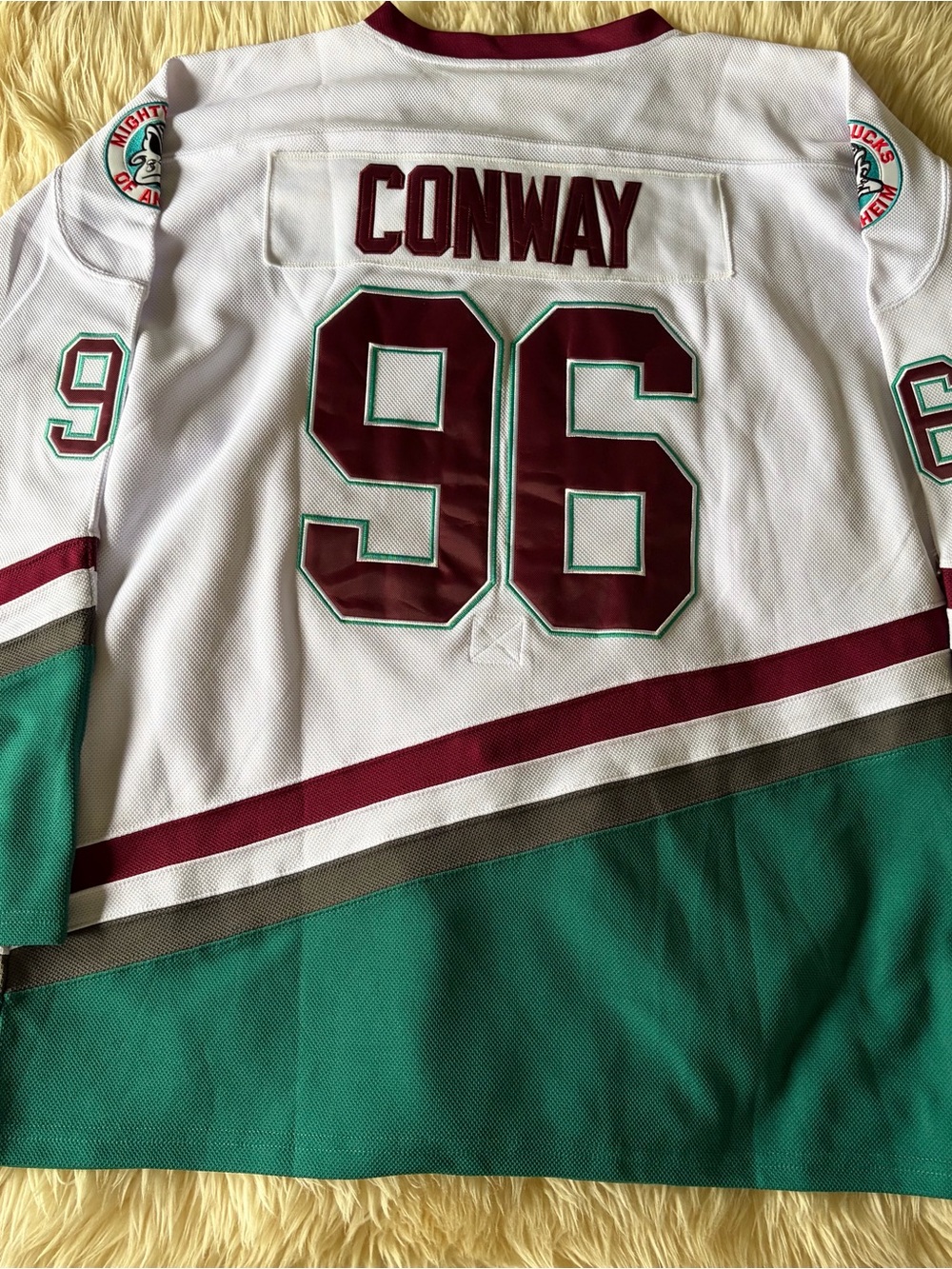 Mighty Ducks of Anaheim Charlie Conway #96 Hockey Jersey Anaheim Ducks Medium